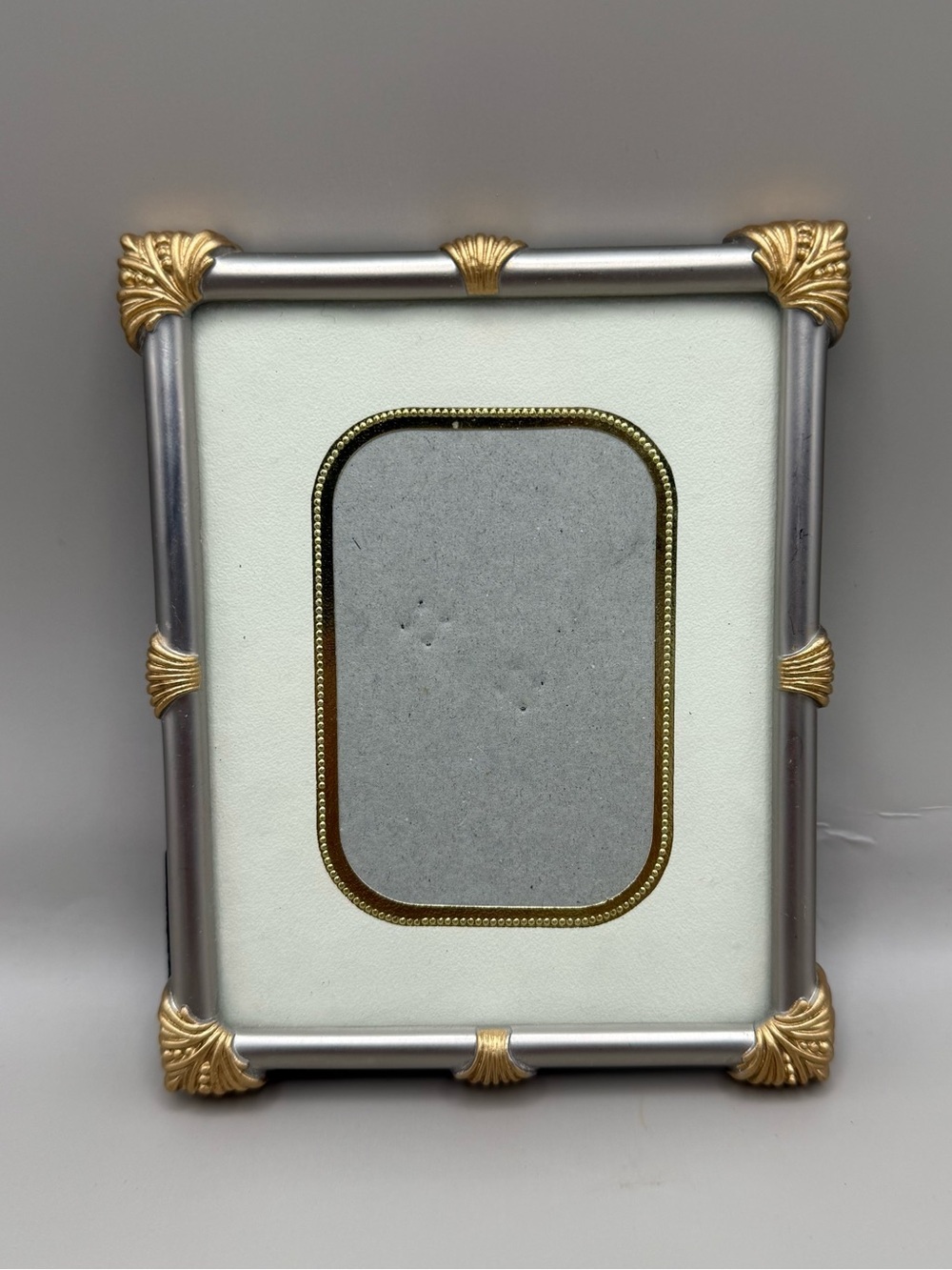 CARR Small Rectangle Silver Gold Picture Photo Frame